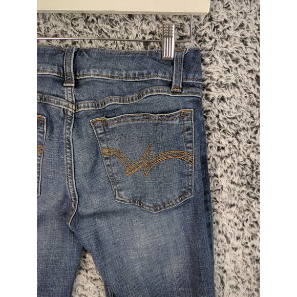 WRANGLER Boot Cut Womens Jeans Size 5/28x31 Dark Wash Country Cowgirl Rodeo Blue - Picture 9 of 10
